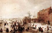 AVERCAMP, Hendrick A Scene on the Ice near a Town fg USA oil painting reproduction